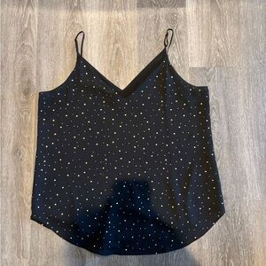 Express Black Camisole with Gold Dots
